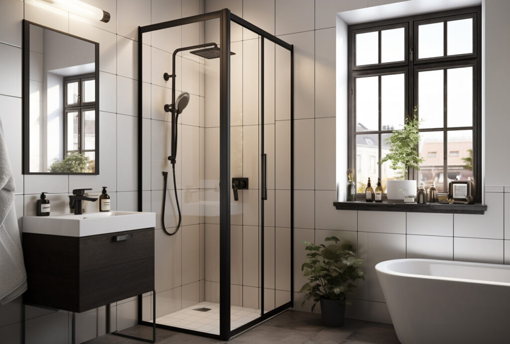 petite salle de bain au style moderne ai genere